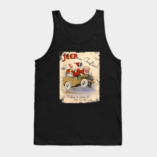 Christmas Poster retro Classic Vehicle WW2 Tank Top